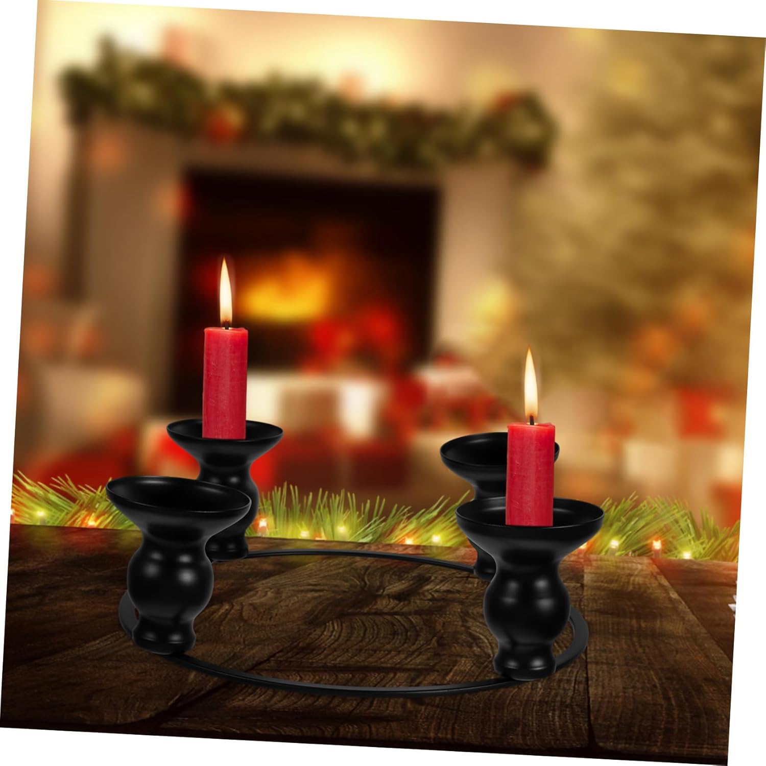 MAGICLULU Iron Christmas Candle Holder Ring 1