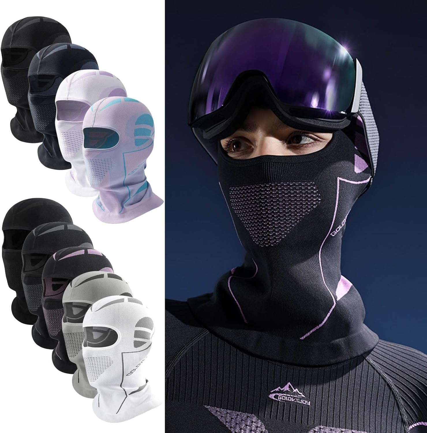 Gooddyiyukey Balaclava Ski Mask for Men Women - Thermal Windproof Full Face Cover
