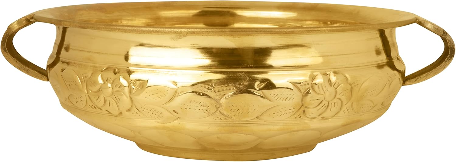 Craftsman 1225 Inch Embossed Brass Urli Decorative Bowl