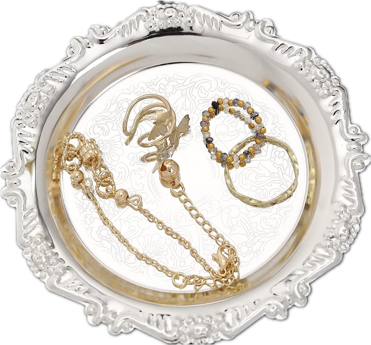 Leewe Round Storage Tray Jewelry Holder Organizer 1
