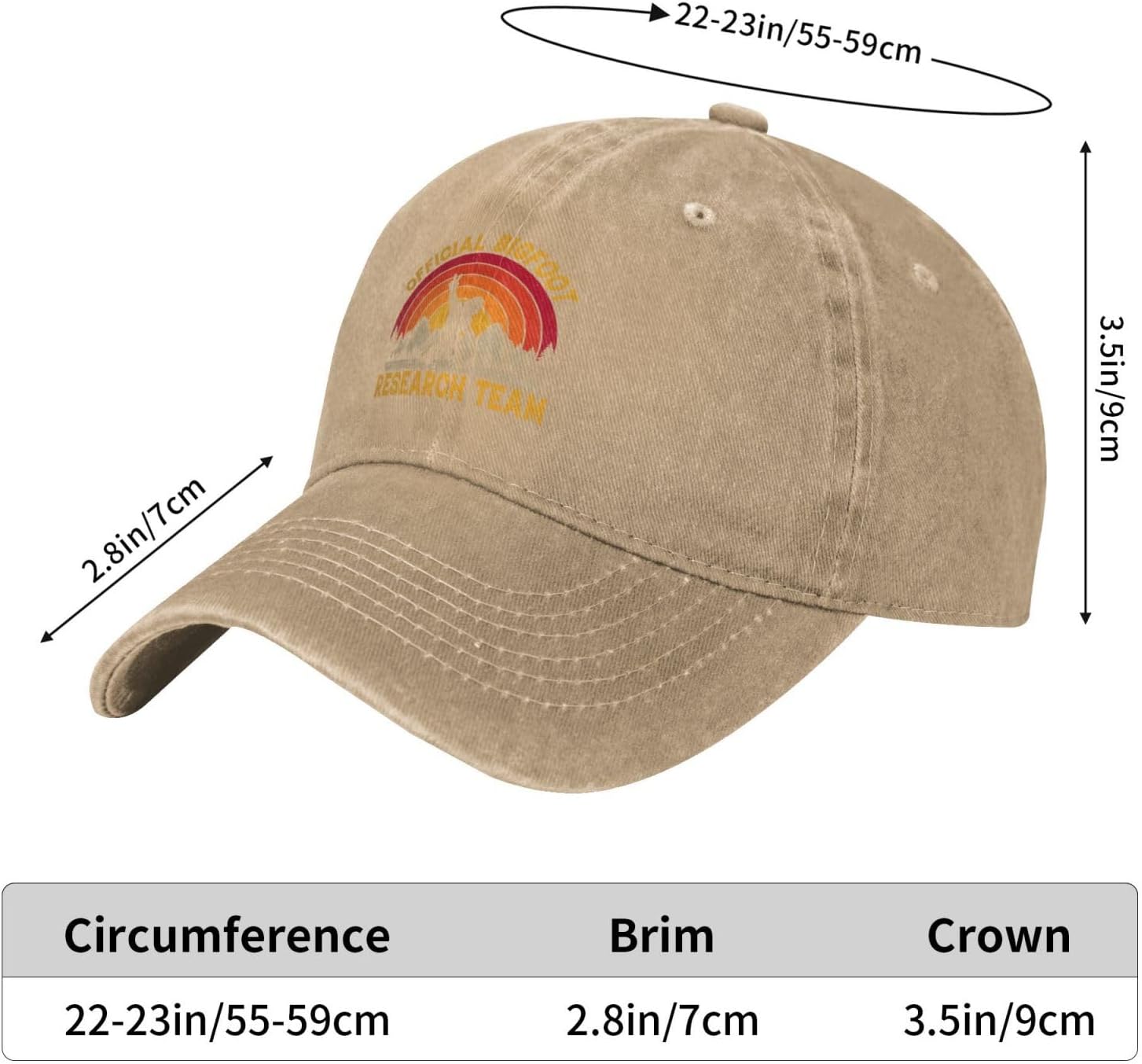 RTATBY Official Bigfoot Baseball Cap for Men Women
