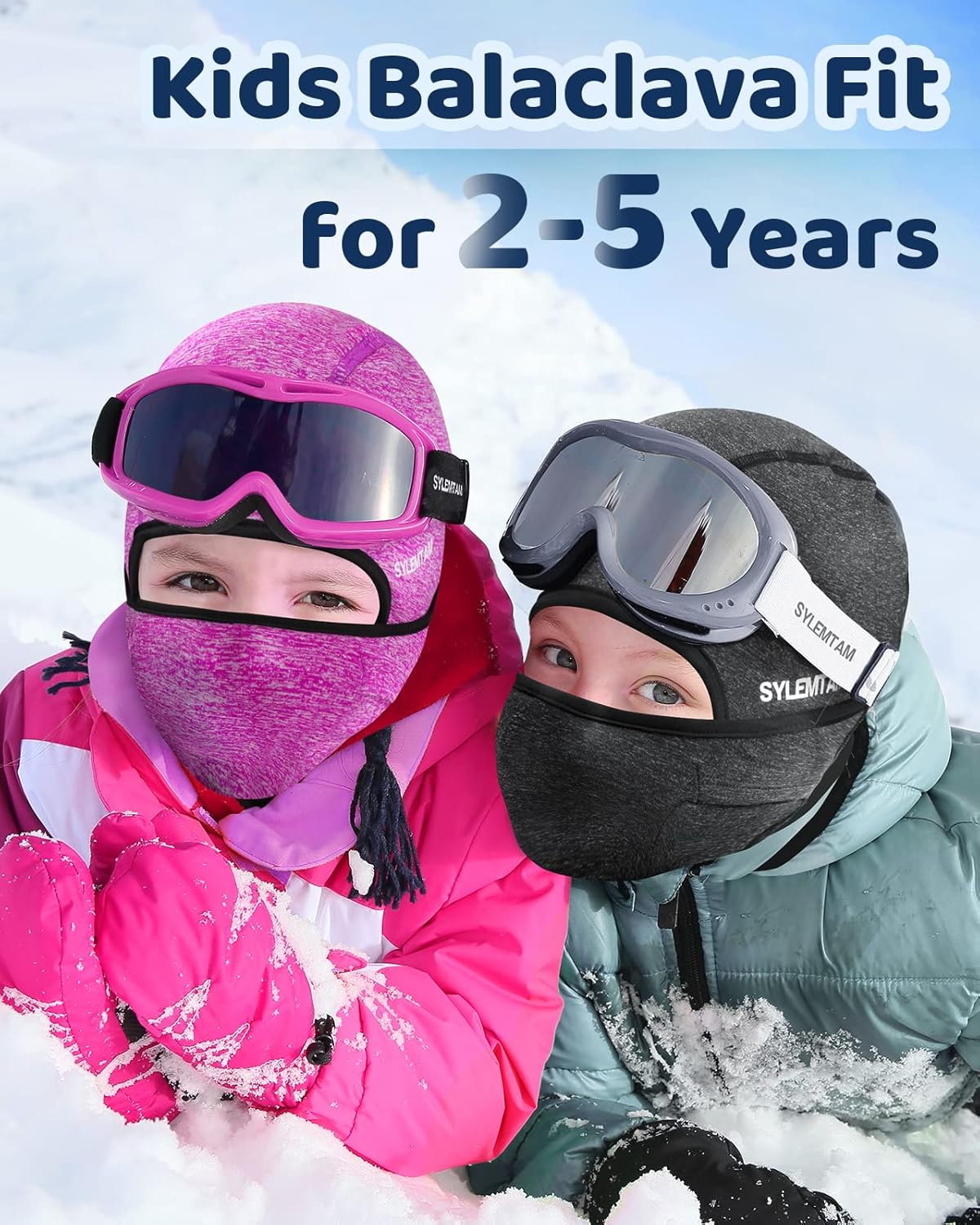 Kids Ski Mask Winter Balaclava for Ages 2-5