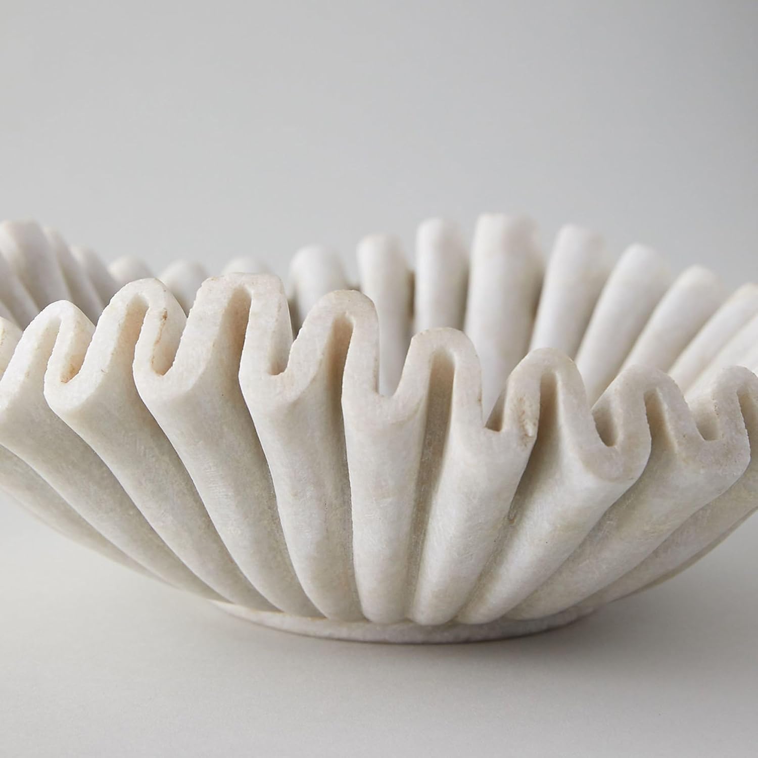LE HOME DECOR Marble Ruffle Bowl 9 Inches