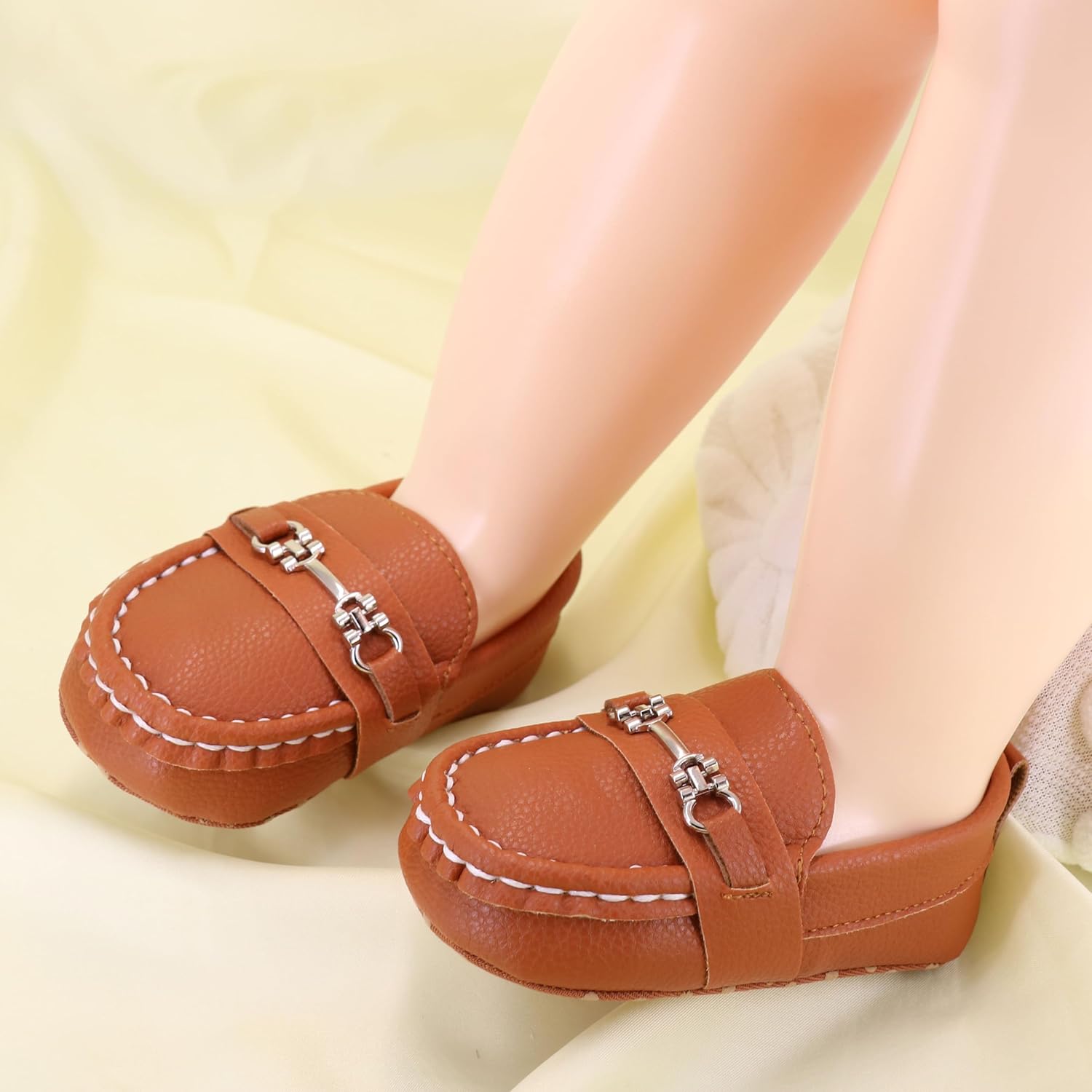 LONSOEN Baby Loafers for Boys Girls Prewalker Shoes