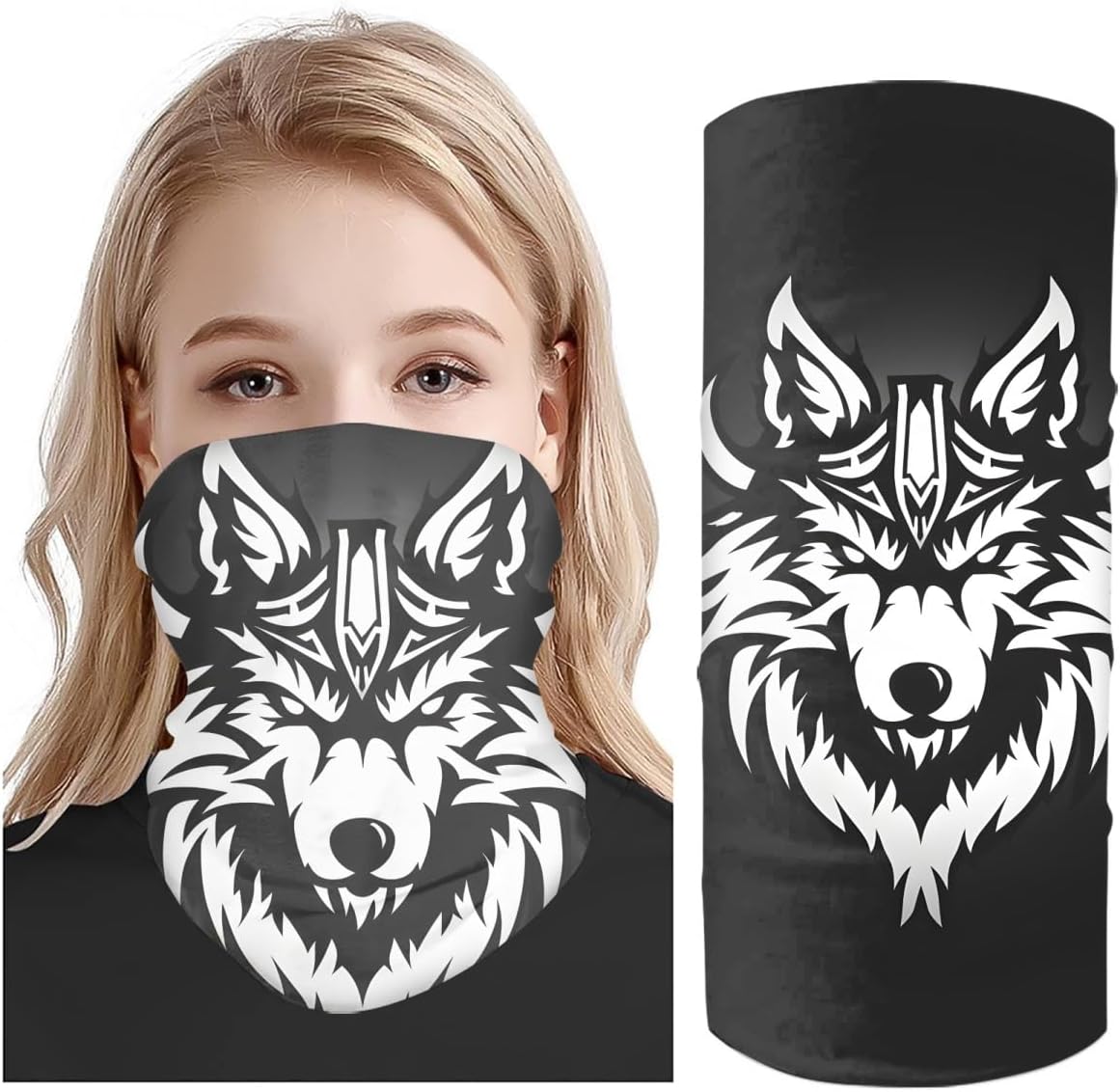 GLUDEAR 3D Print Skull Viking Face Mask for Men Women