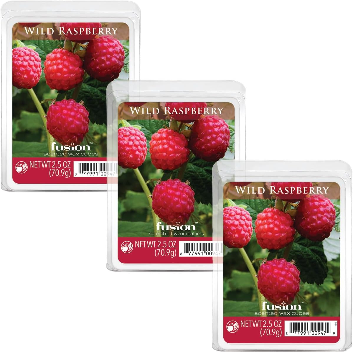 FUSION by Scentsationals Wild Raspberry Wax Melts - 3-Pack 25oz 1