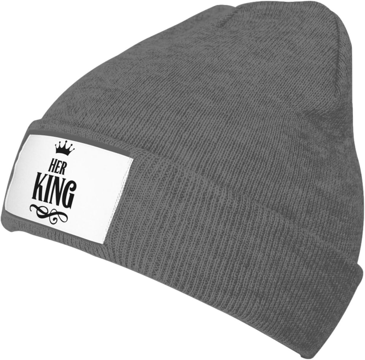 Winter Warm Knitted Hat for Girls Black Cap with Elastic Band
