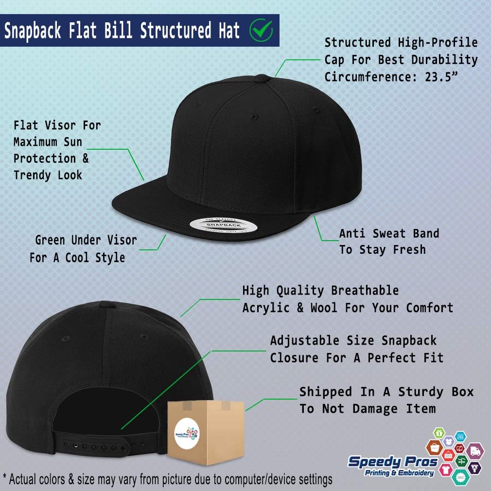 Speedy Pros Snapback Flat Bill Combat Infantry Badge Embroidery Acrylic Cap