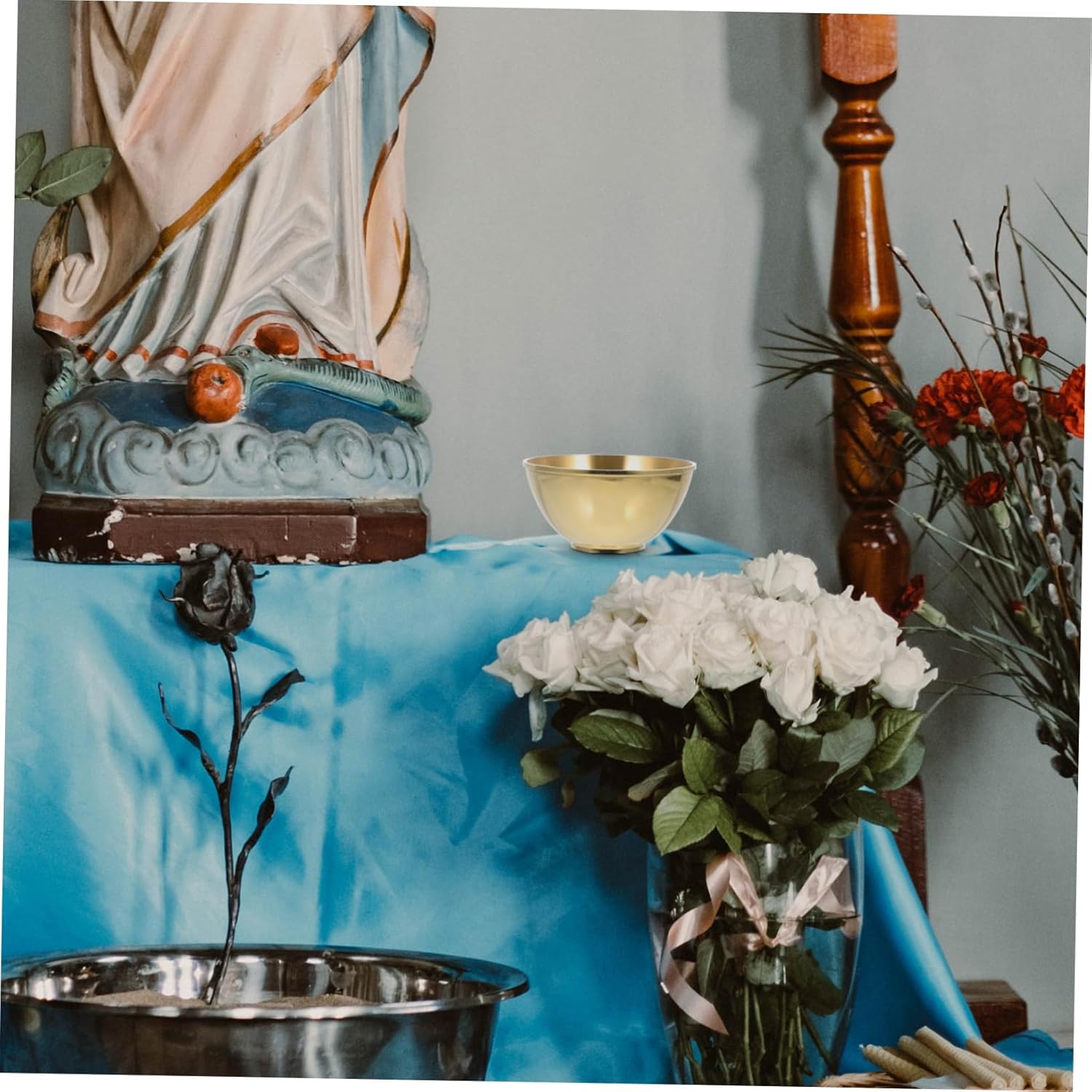 PRETYZOOM Gold Trim Decorative Serving Bowl