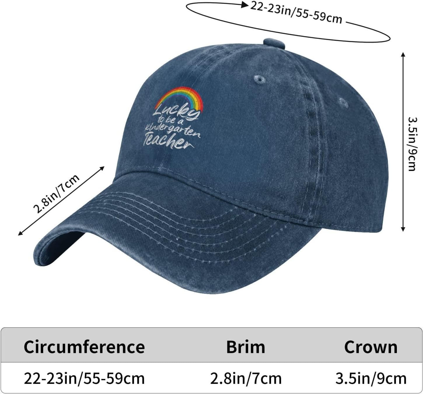 Lucky To Be A Kindergarten Teacher Baseball Cap For Men Women