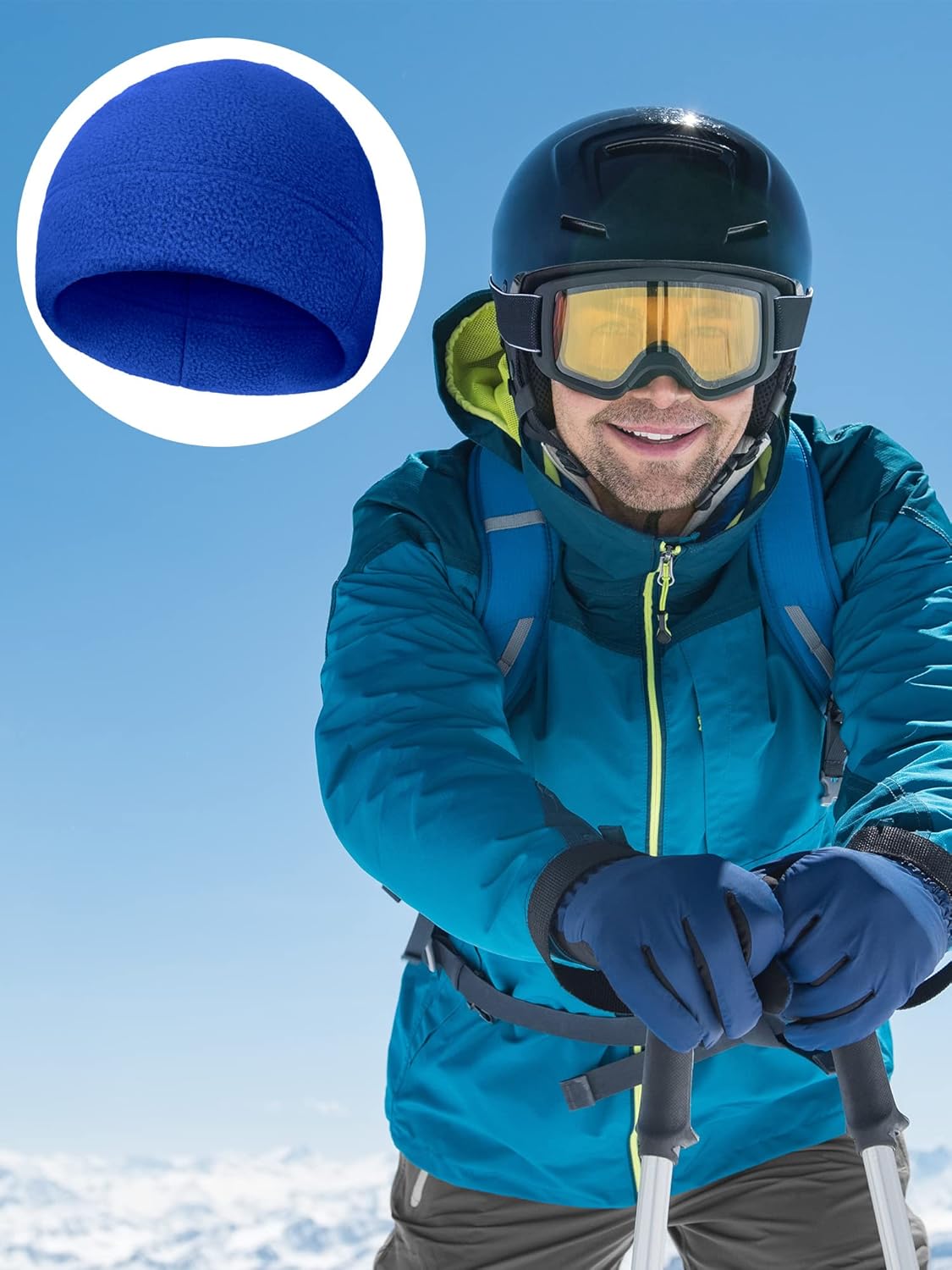 SATINIOR 4 Pack Cotton Skull Caps Winter Warm Beanies