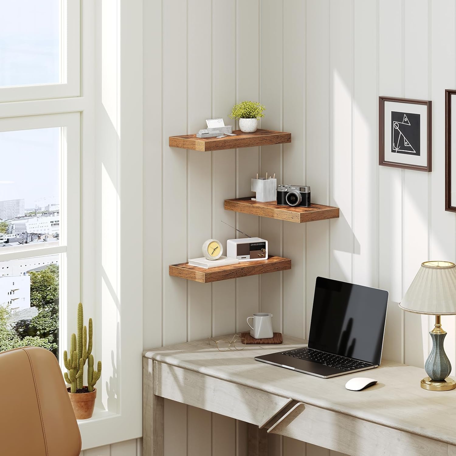 RALGEND Floating Shelves Set of 3 with Invisible Brackets