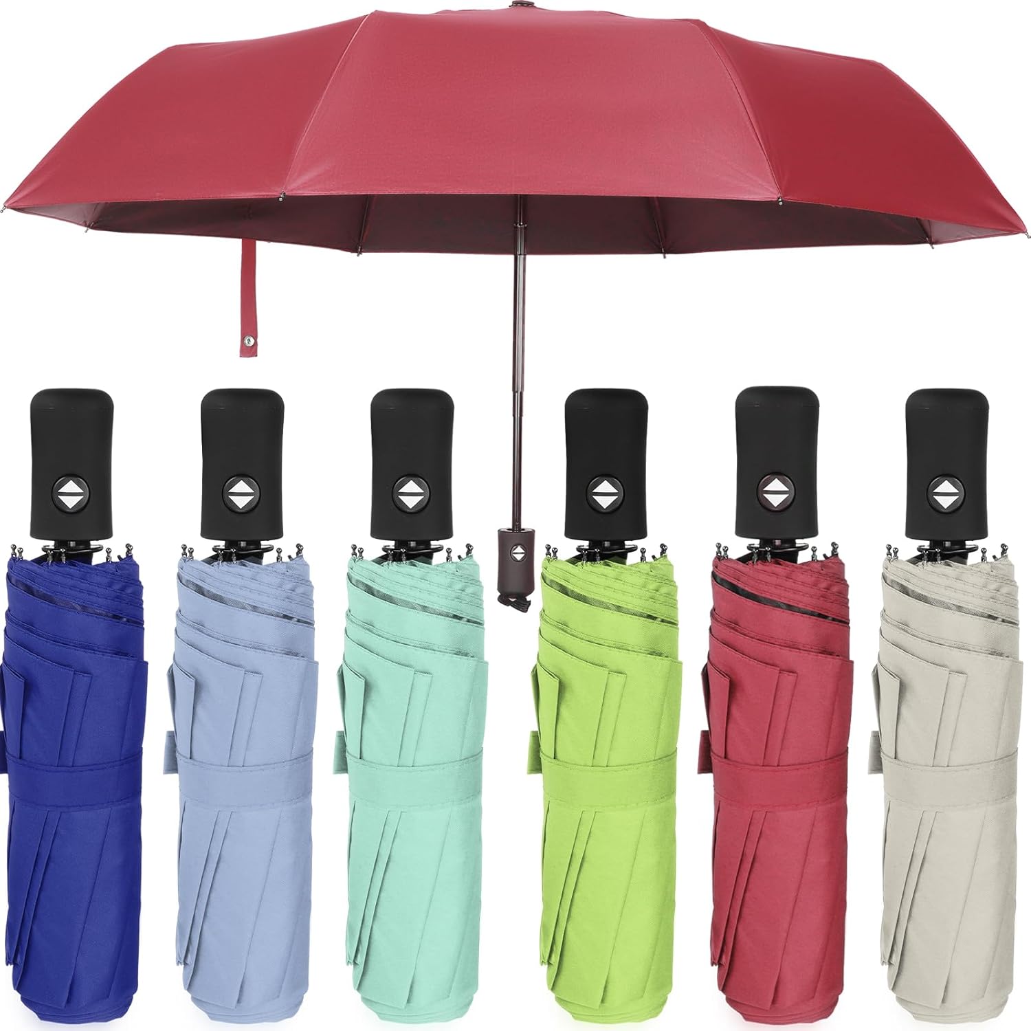 Jexine 6 Pcs Compact Automatic Umbrella Set 1