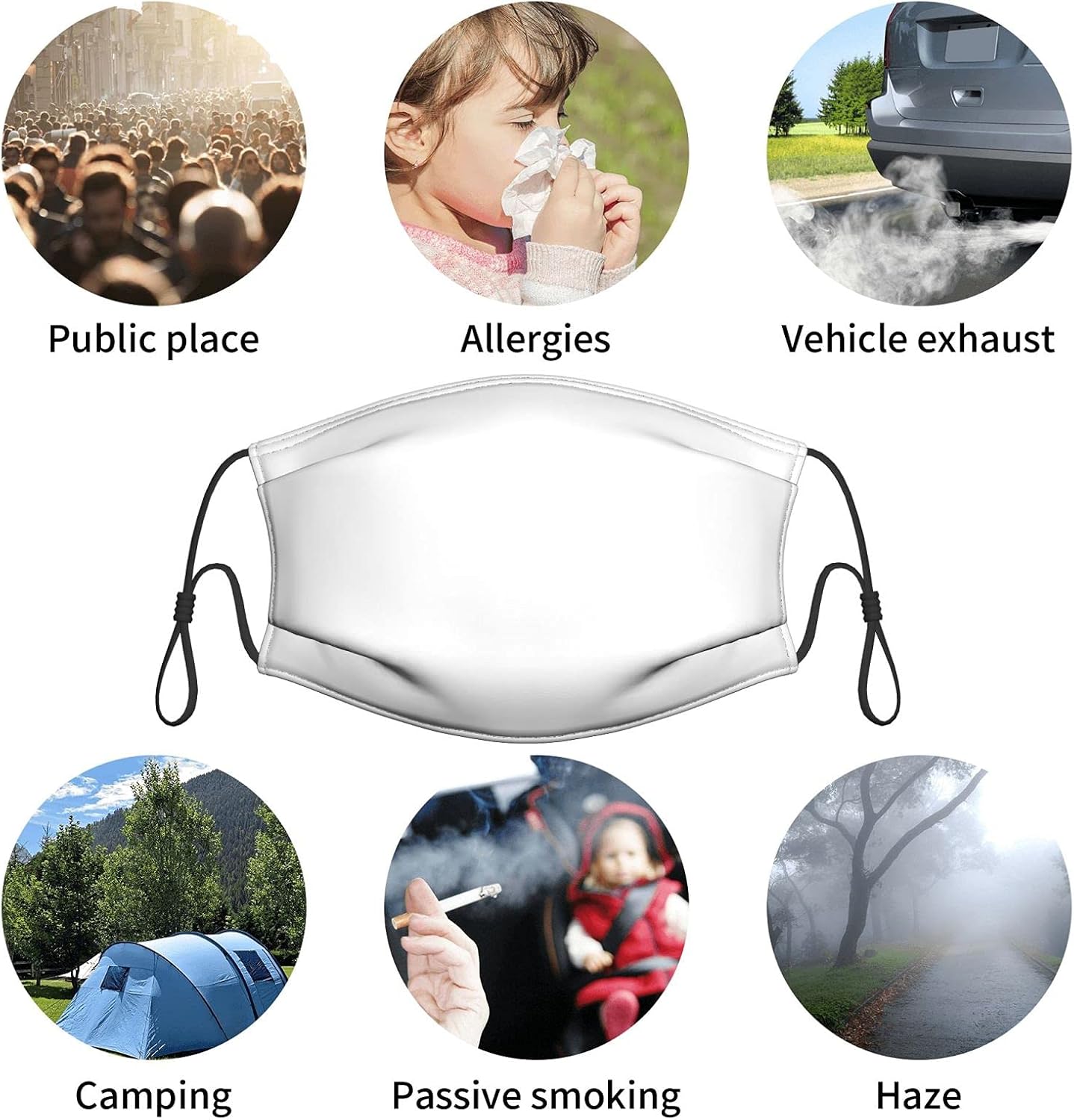 JCETUNO Unisex Reusable Face Mask with Adjustable Nose Clip