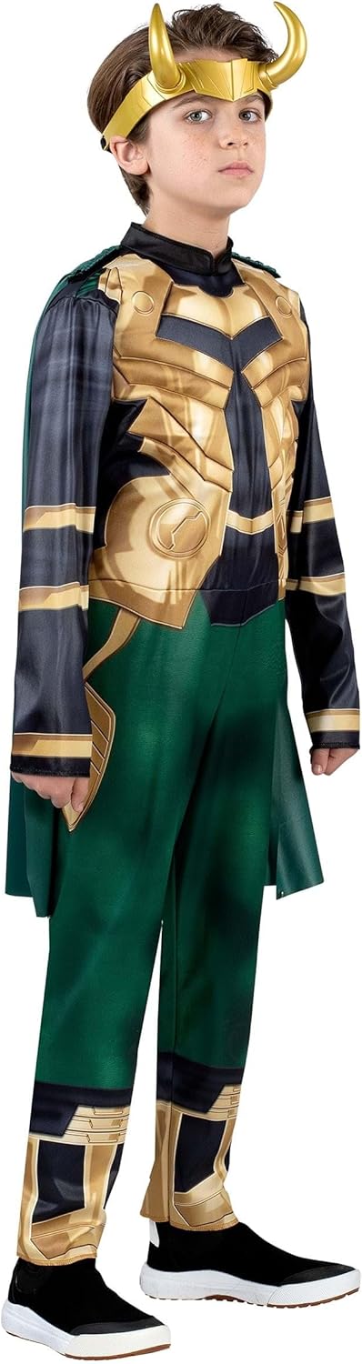Marvel Loki Youth Halloween Costume Padded Jumpsuit