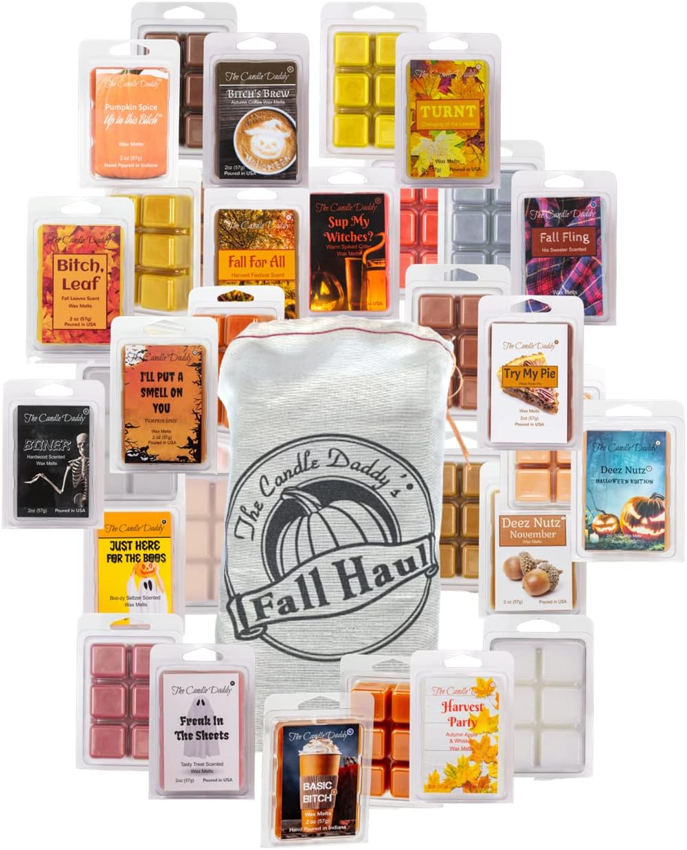 The Fall Haul - 11 Funny Fall Wax Melts in Collectors Bag
