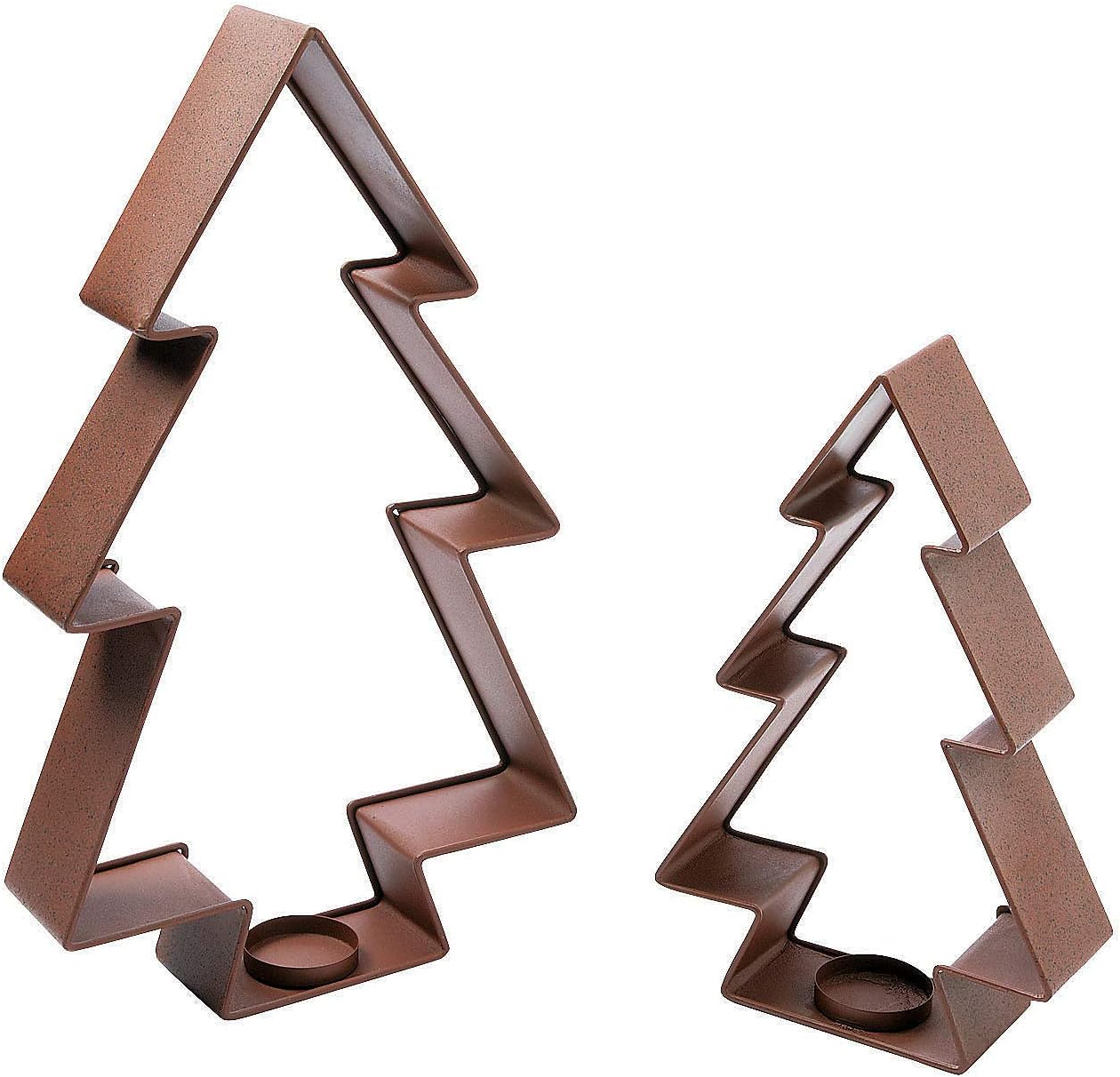 Fun Express Rustic Christmas Tree Votive Holder Set of 2