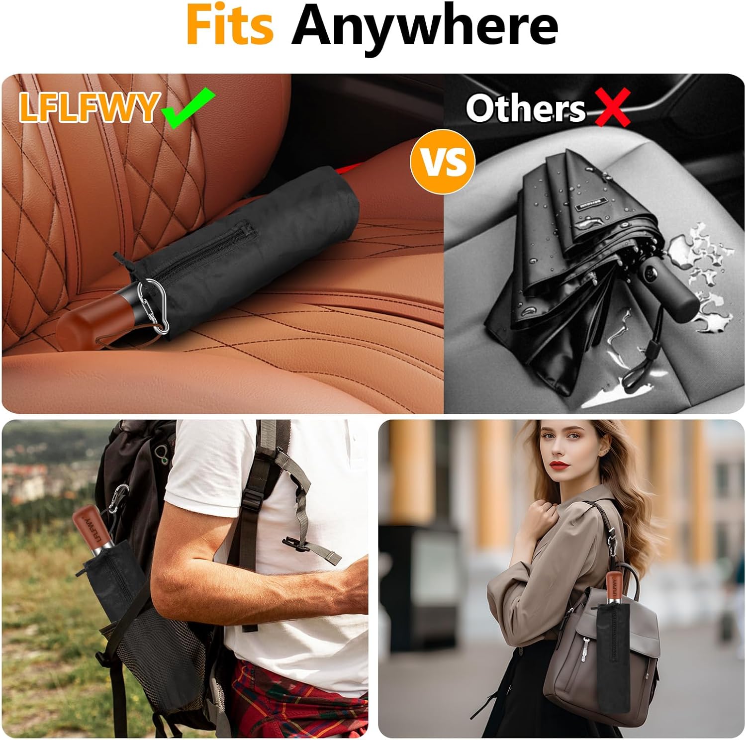 LFLFWY 3T Wind Armor Folding Umbrella