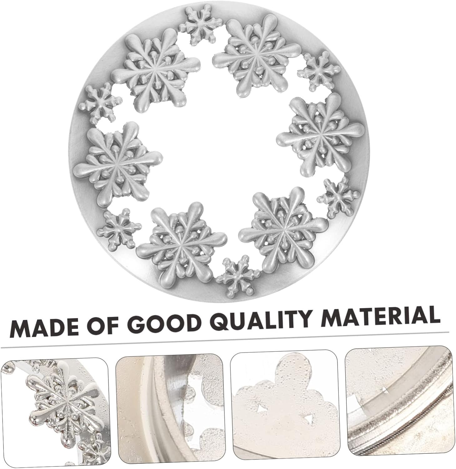 TOKIDNY Snowflake Candle Lid Zinc Alloy Christmas Decor 1