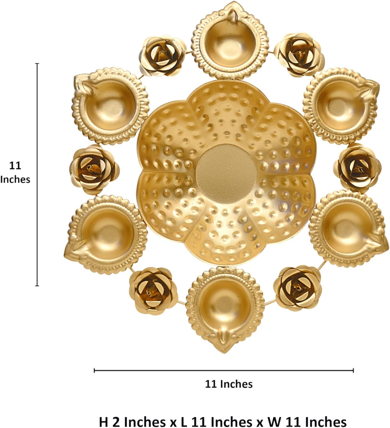 DIGGY ARTS Premium Gold Urli Bowl 11 Inch