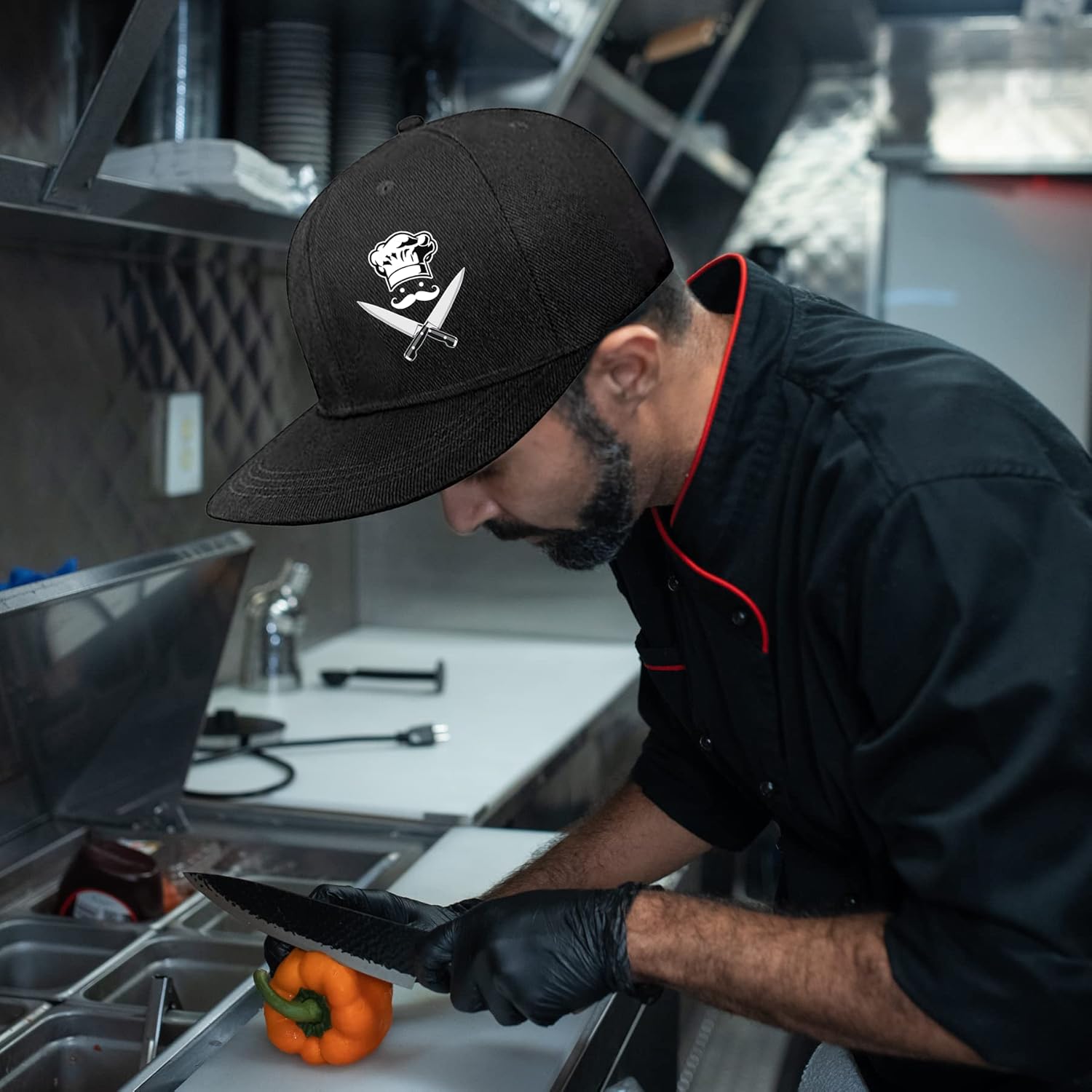 Adjustable Snapback Hat Black Rock N Roll