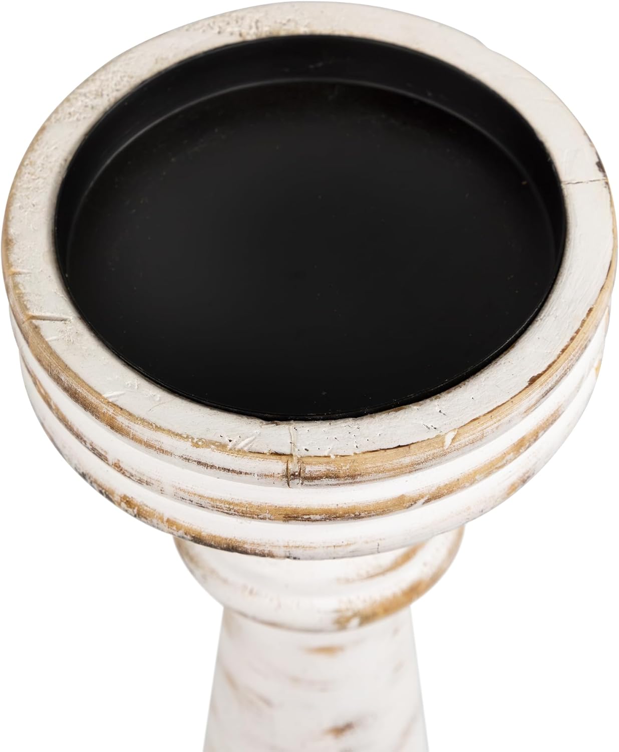 Northlight Wooden Spindle Candle Holder - 12 Antique White 1