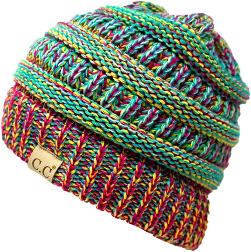 Funky Junque Solid Ribbed Beanie for Kids 2-9 Years