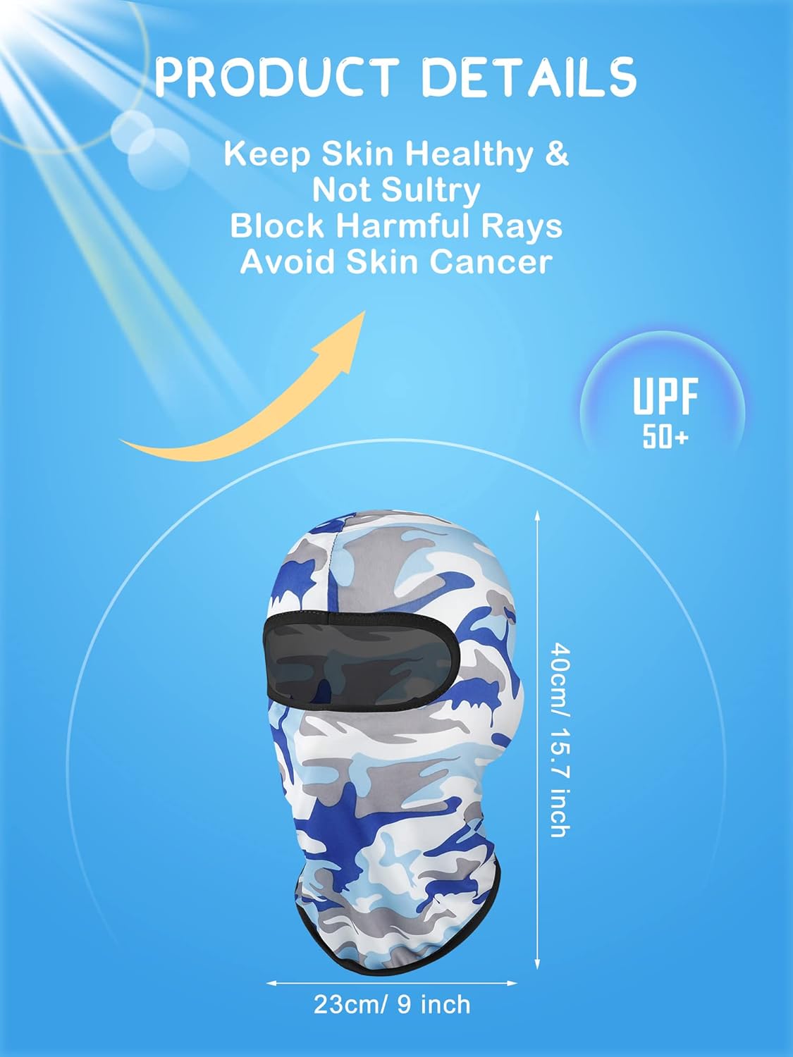 Geyoga 8-Piece UV Protection Balaclava for Outdoor Sports
