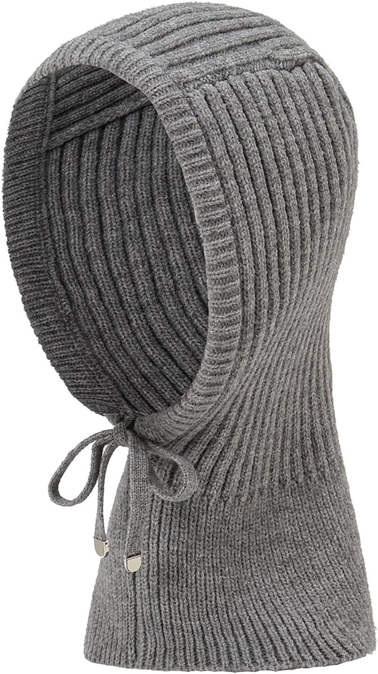 Cambkatl Winter Wool Blend Hooded Scarf Hat