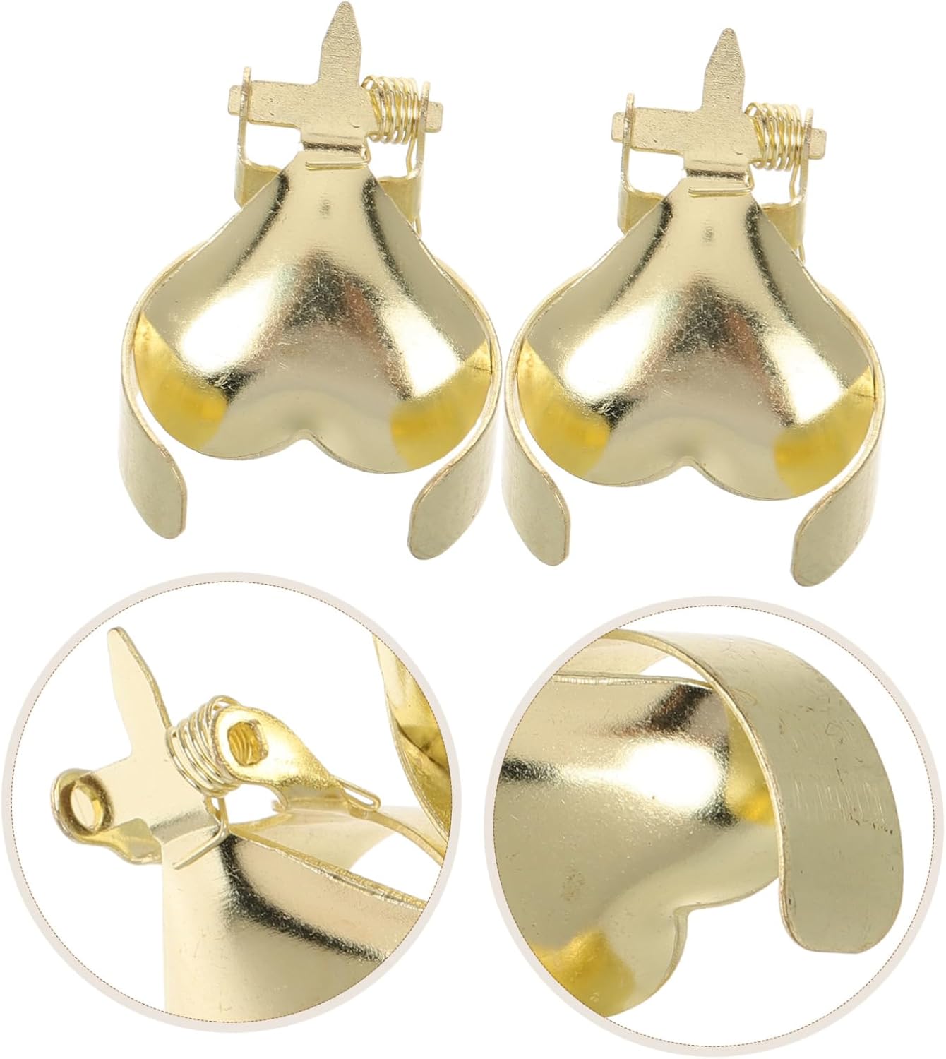 Holibanna 2Pcs Heart Shaped Metal Candle Snuffer