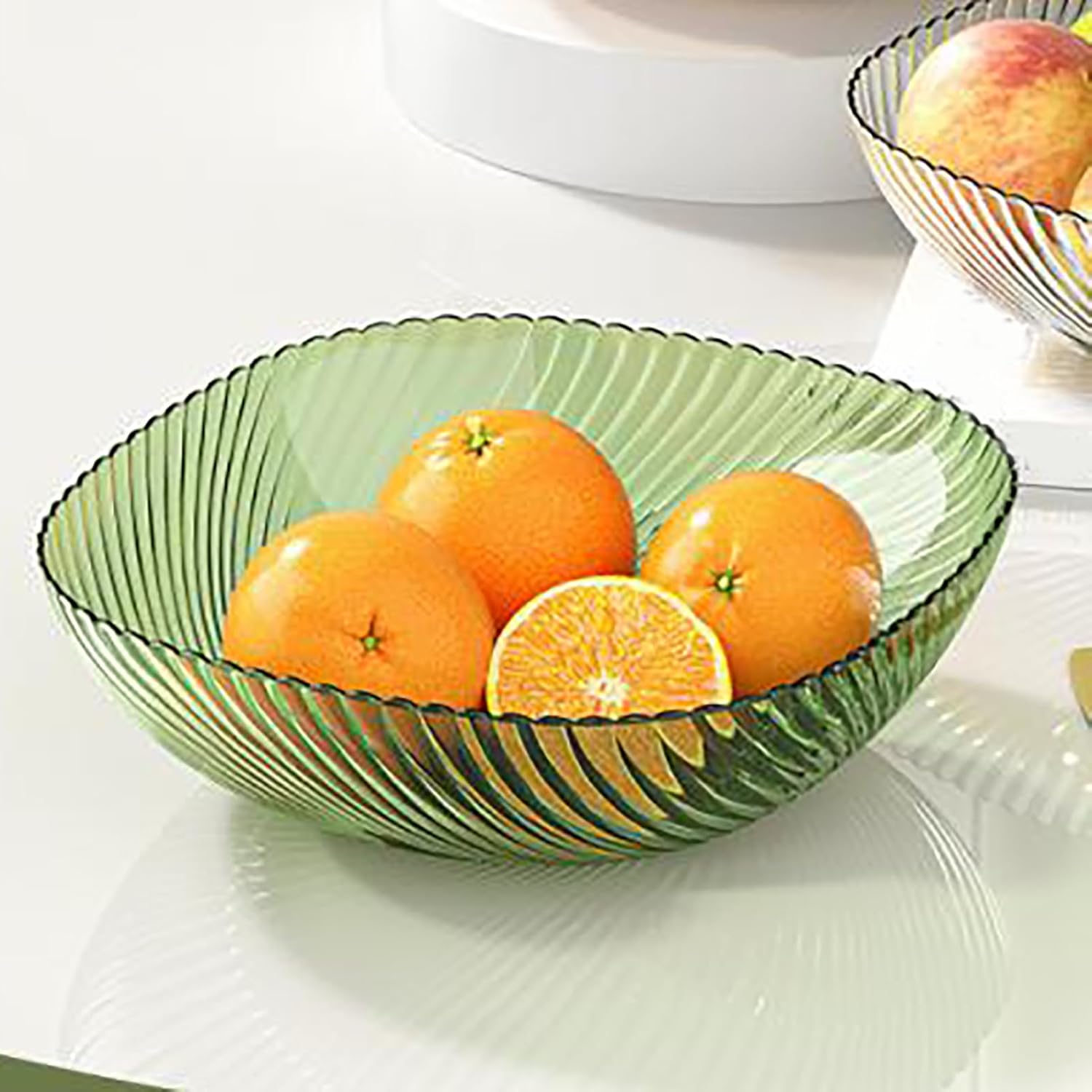 DXIXD Dark Green Decorative Fruit Bowl 1