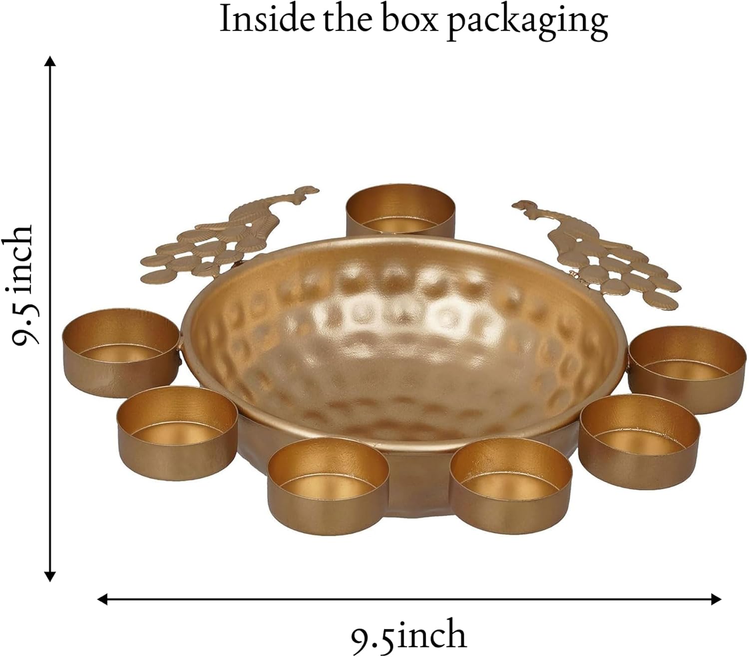 SAJTOX Decorative Peacock Urli Bowl 95 Inches