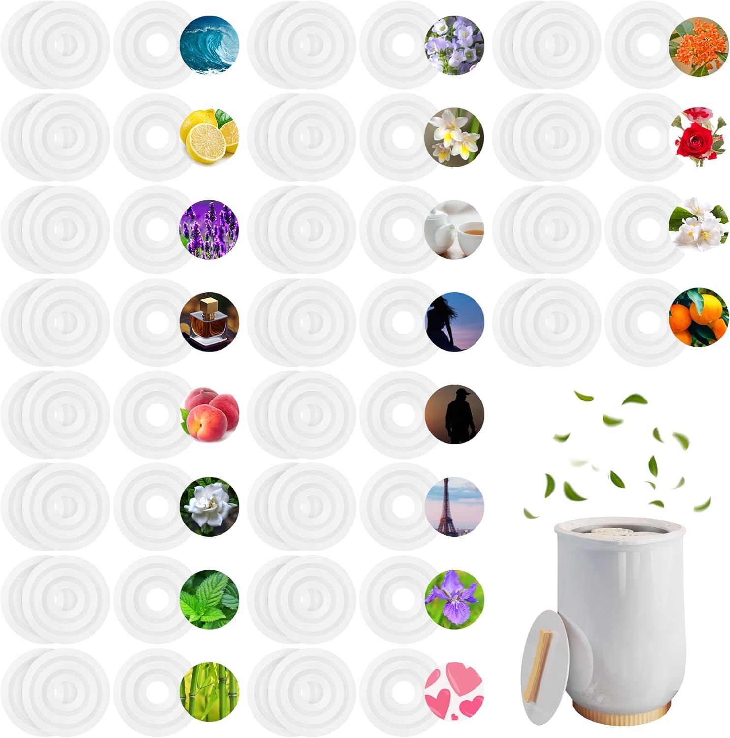 Demissle 60 Pcs 20 Flavors Scent Discs for Towel Warmers