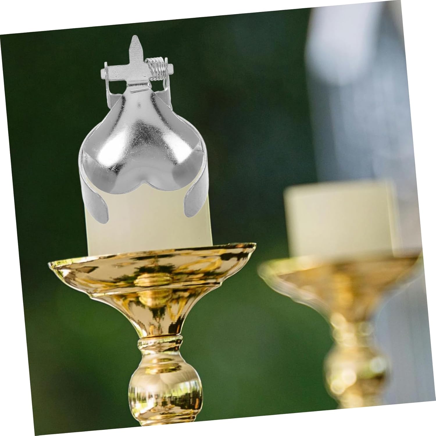 Yardenfun 2Pcs Heart Shaped Metal Candle Snuffer