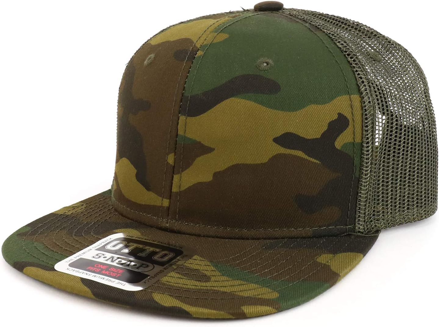 Armycrew Camouflage Cotton Twill Snapback Hat 1