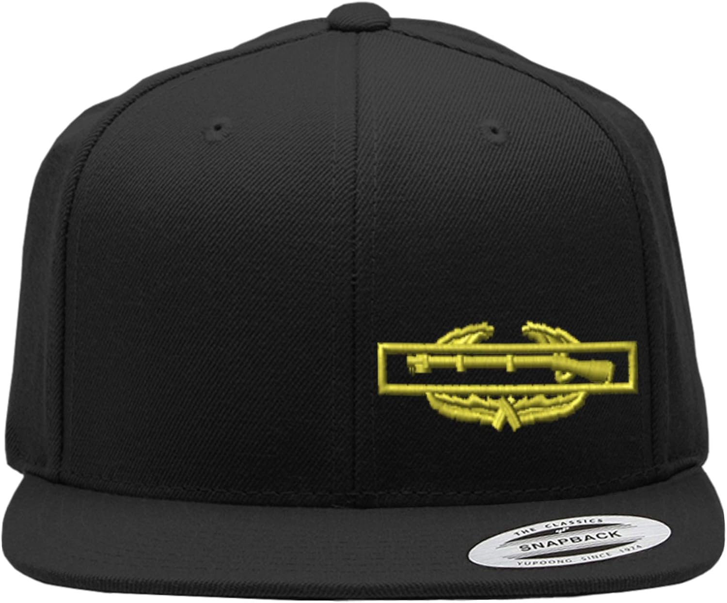 Speedy Pros Snapback Flat Bill Combat Infantry Badge Embroidery Acrylic Cap