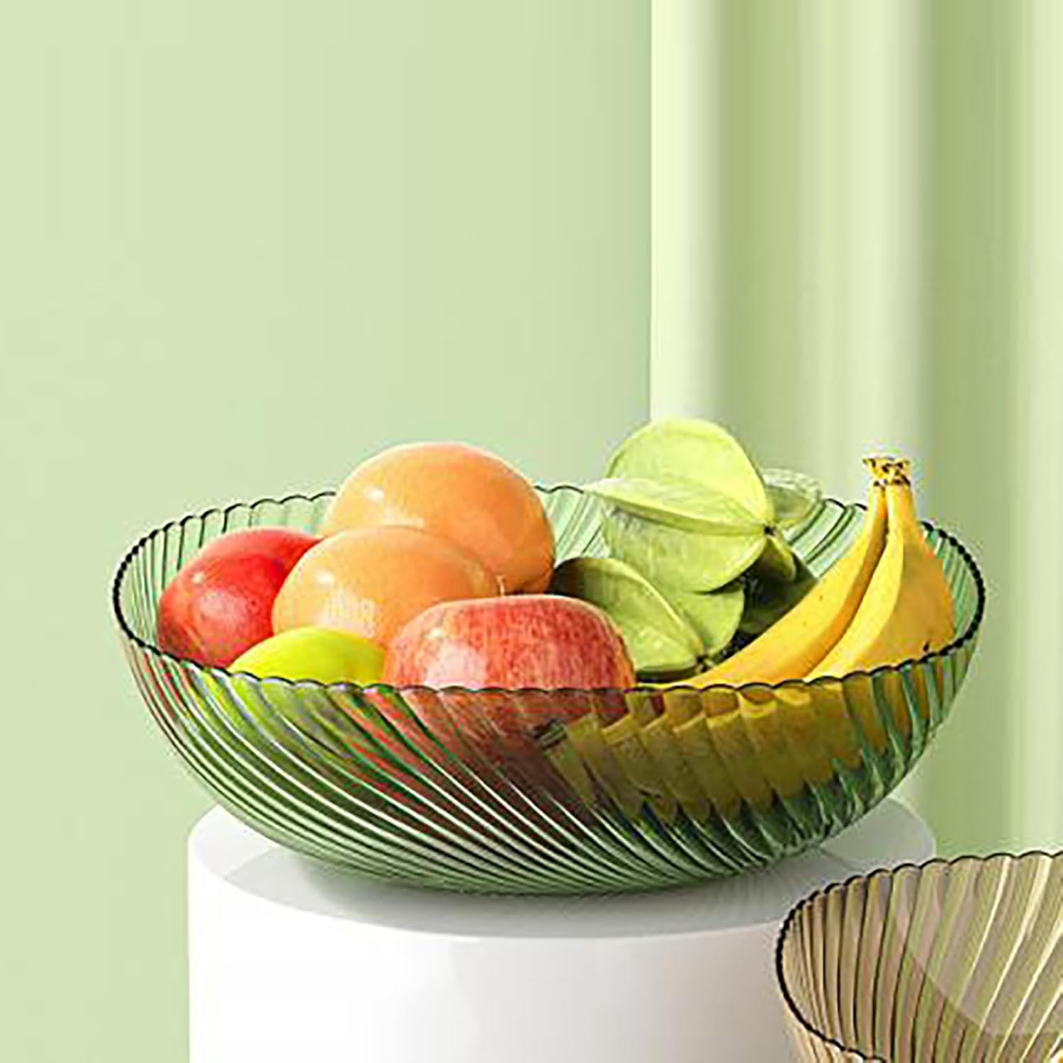 DXIXD Dark Green Decorative Fruit Bowl 1