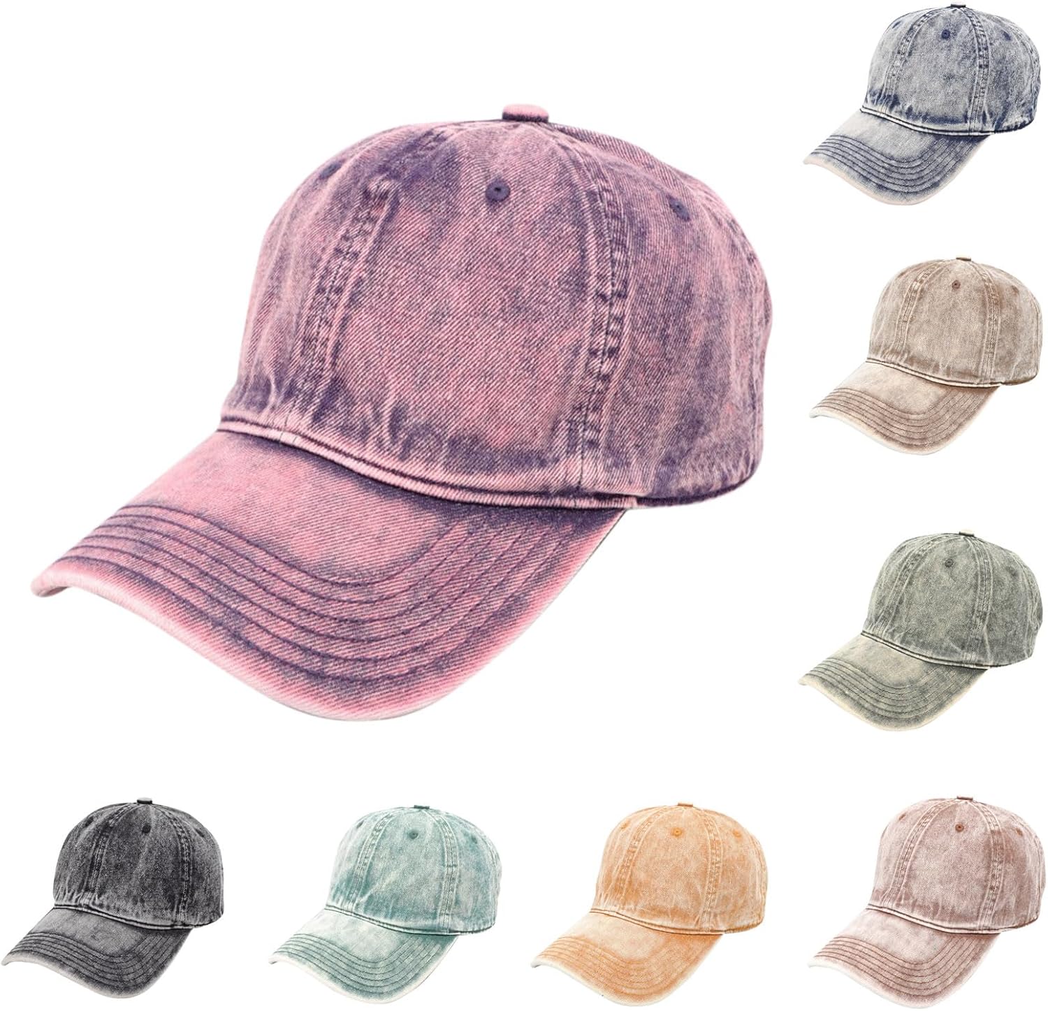 Cambkatl Mens Distressed Ripped Dad Cap