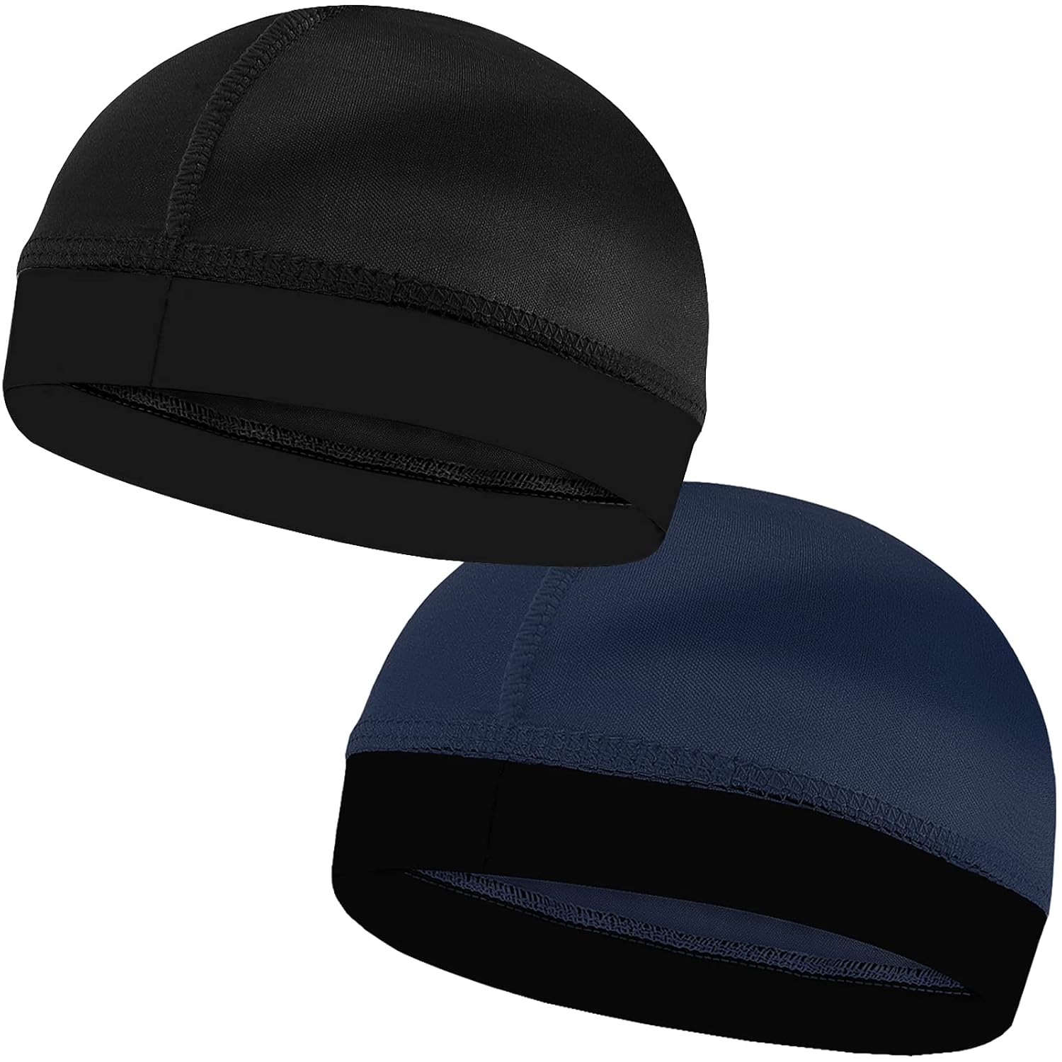 DURALA 4PCS Silky Stocking Wave Cap for Men