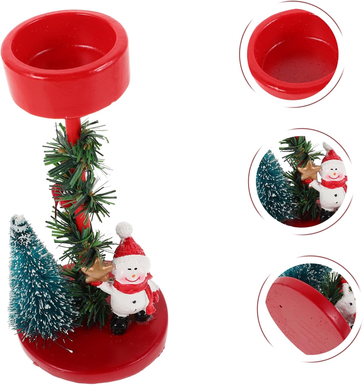 Mikinona Snowman Candle Holder Christmas Decor 1