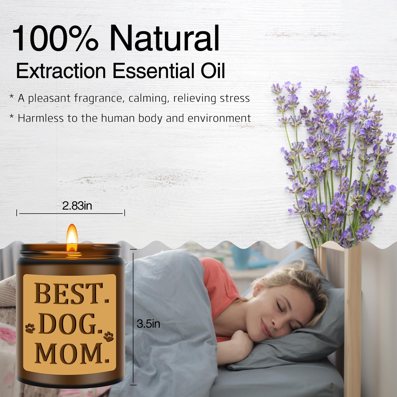 Funny Dog Mom Gifts - Lavender Scented Jar Candles 1