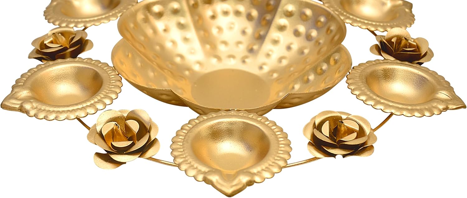 DIGGY ARTS Premium Gold Urli Bowl 11 Inch