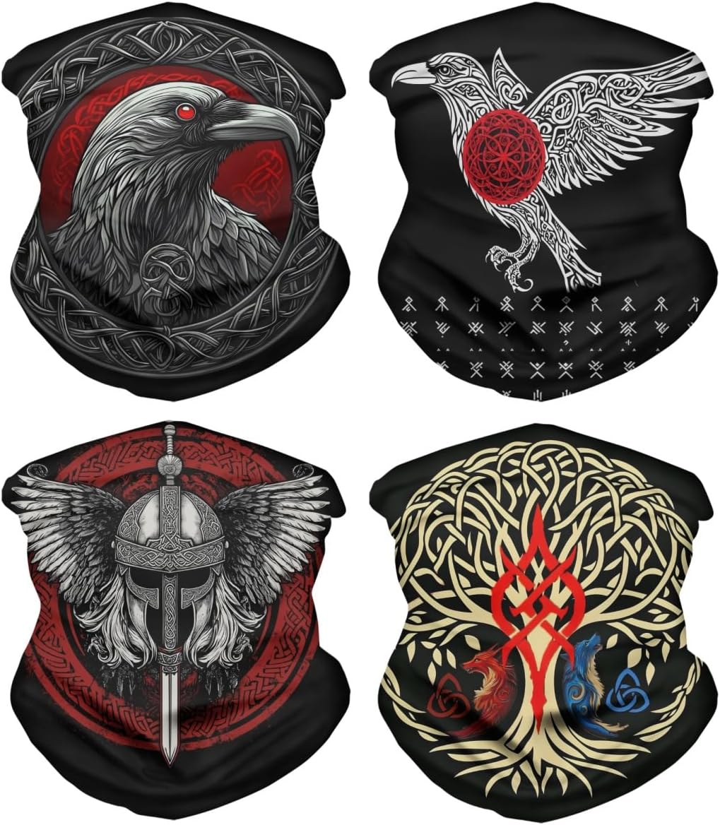 DUOLIFU Cool Skull Face Bandanas Multi-Purpose Headwear