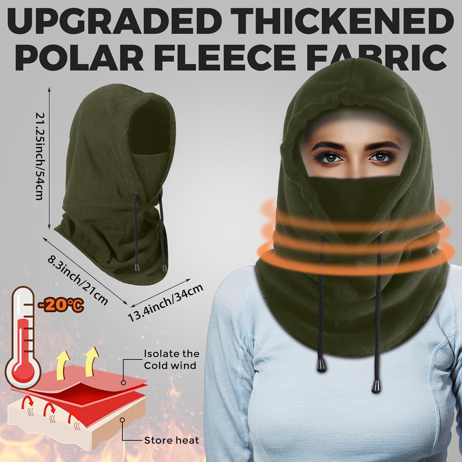 AURUZA Balaclava Ski Mask Fleece for Men 1
