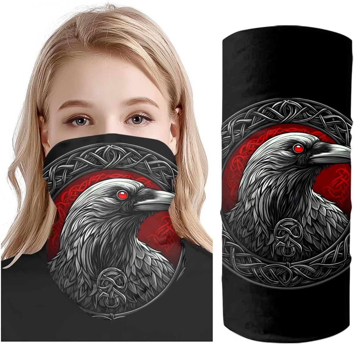 DUOLIFU Cool Skull Face Bandanas Multi-Purpose Headwear