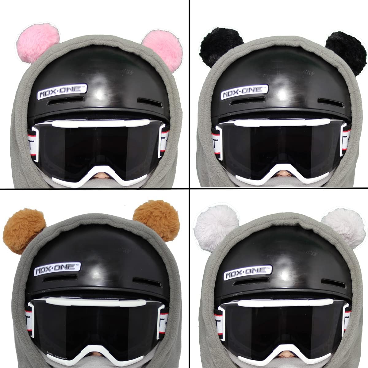 MDXONE 2 Soft Pompoms with Elastics Pair for Winter Balaclavas