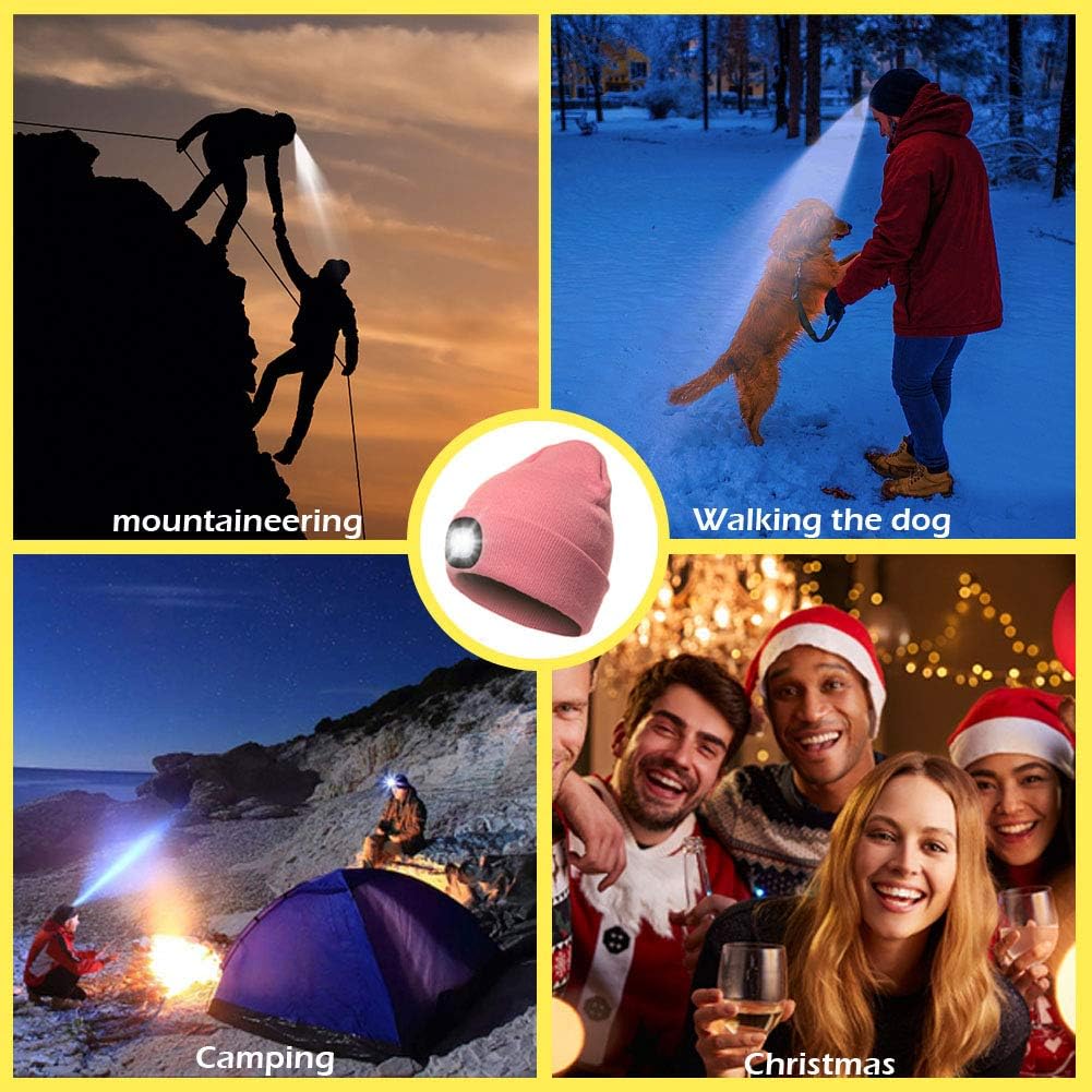 CENSGO Rechargeable LED Headlamp Beanie