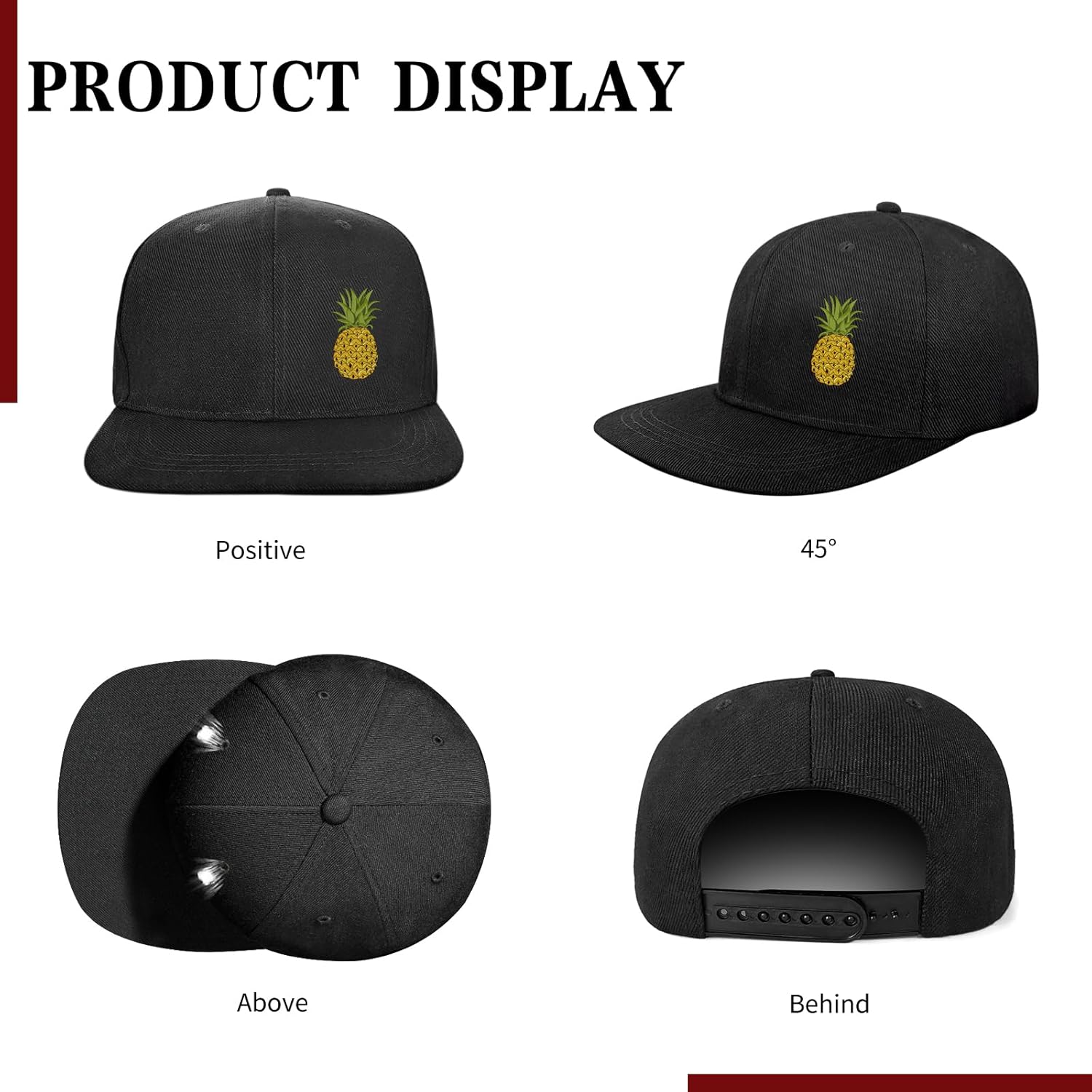 Negi Pineapple Snapback Hat for Men