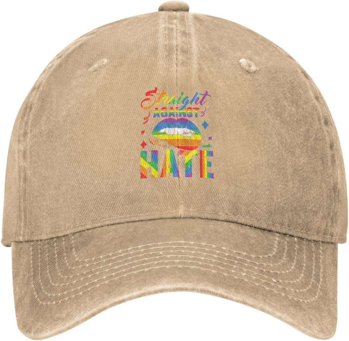 RTATBY Straight Against Hate Baseball Cap for Men Women