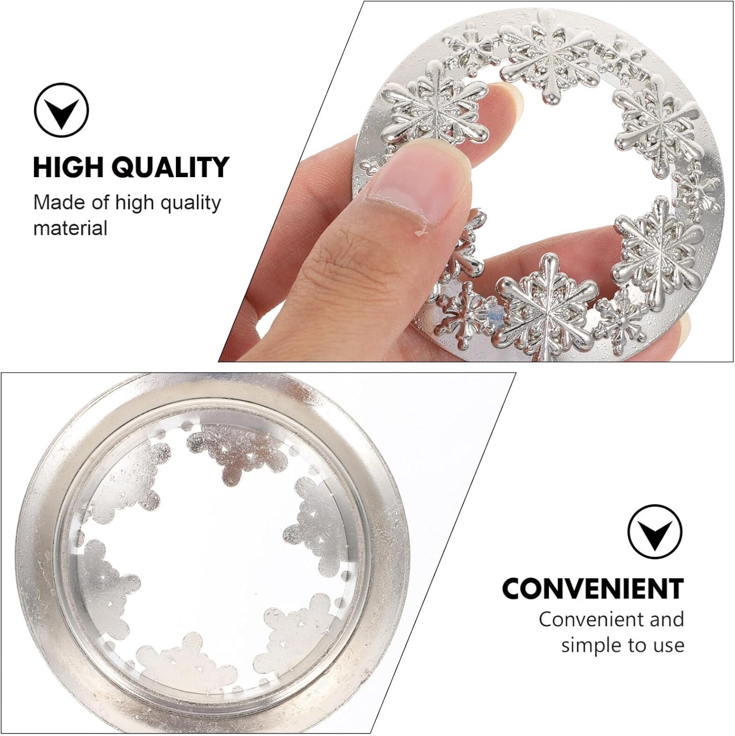 Luxshiny Snowflake Candle Cover with Lid